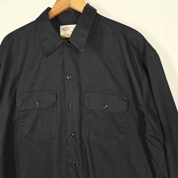 Vintage Dickies Shirt Mens XL Pockets Utility Workwear Mechanic Collared Grunge - Picture 9 of 13